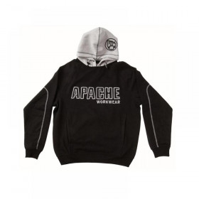 Apache Hooded Sweatshirt Black/Grey - L (46in)