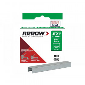 Arrow JT21 T27 Staples 8mm ( 5/16in) (Box 1000)