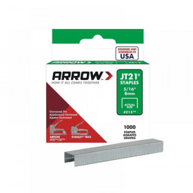 Arrow JT21 T27 Staples 8mm ( 5/16in) (Box 5000)
