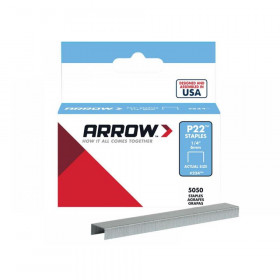 Arrow P22 Staples 6mm (1/4in) (Box 5050)