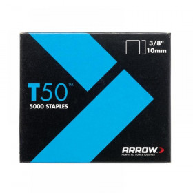 Arrow T50 Staples 10mm (3/8in) (Pack 5000, 4 x 1250)