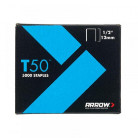 Arrow T50 Staples 12mm (1/2in) (Pack 5000, 4 x 1250)