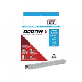 Arrow T50 Staples 8mm (5/16in) (Box 1250)
