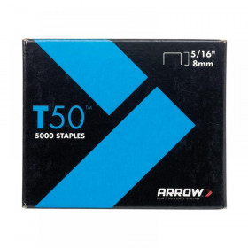 Arrow T50 Staples 8mm (5/16in) (Pack 5000, 4 x 1250)