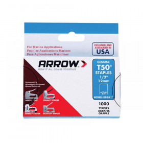 Arrow T50M 505m Monel Staples 8mm ( 5/16in) (Box 1000)
