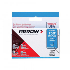 Arrow T50M 506m Monel Staples 10mm (3/8in) (Box 1000)