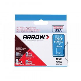 Arrow T50M 508m Monel Staples 12mm (1/2in) (Box 1000)