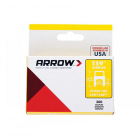 Arrow T59 Insulated Staples Clear 6 x 6mm (Box 300)