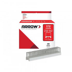 Arrow T72HW Clear Insulated Staples for Hardwood 5 x 12mm (Box 300)