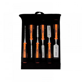 Bahco 424-P Bevel Edge Chisel Set 6 Piece in Pouch