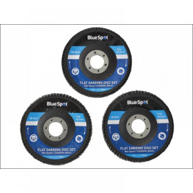 Blue Spot Tools Sanding Flap Disc Set 3 Piece 115mm (4.1/2in)
