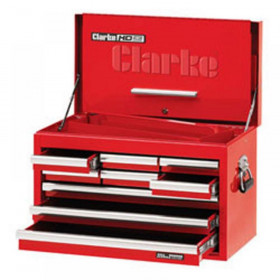 Clarke Cbb209Df 26 9 Drawer Tool Chest With Front Cover - Red