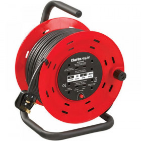 Clarke Ccr26 4 Socket 25M 2.52Mm Cable Reel With Thermal Cut Out (230V)