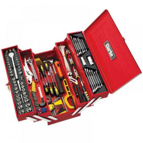 Clarke Cht641 199 Piece Diy Tool Kit With Cantilever Tool Box