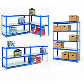 Clarke Cs5265Bl Quick Assembly Boltless Racking With Laminate Shelving Blue