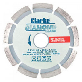 Clarke Lws115 115Mm Diamond Blade