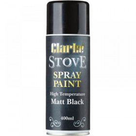 Clarke Matt Black High Temperature Stove Spray Paint