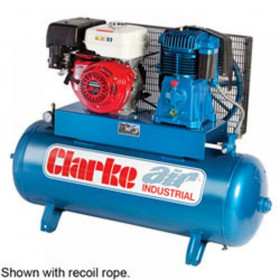 Clarke Sp27Ec150 150Ltr Petrol Stationary Air Compressor With Electric Start