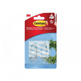 Command Clear Hooks with Clear Strips, Medium (Pack 2)