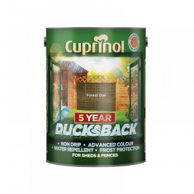 Cuprinol Ducksback 5 Year Waterproof for Sheds & Fences Forest Oak 5 litre