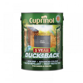 Cuprinol Ducksback 5 Year Waterproof for Sheds & Fences Silver Copse 5 litre