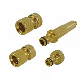 Faithfull Brass Nozzle & Fittings Kit 4 Piece 12.5mm (1/2in)