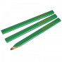 Faithfull  Carpenters Pencils - Green / Hard (Pack 3)
