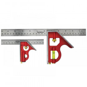 Faithfull Combination Square Twin Pack 150mm (6in) & 300mm (12in)