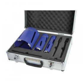 Faithfull Diamond Core Drill Kit & Case Set of 7