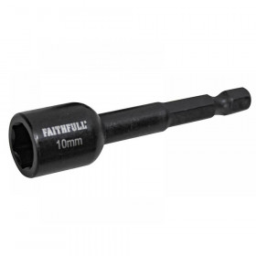 Faithfull Magnetic Impact Nut Driver 10mm x 1/4in Hex