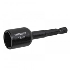 Faithfull Magnetic Impact Nut Driver 13mm x 1/4in Hex