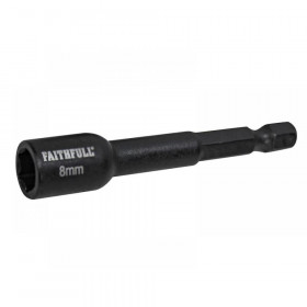Faithfull Magnetic Impact Nut Driver 8mm x 1/4in Hex