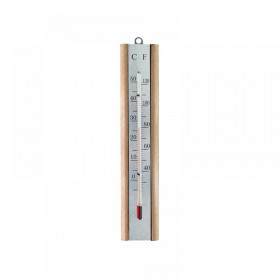 Faithfull Thermometer Wall Beech Silver 200mm