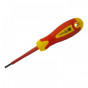 Faithfull  Vde Soft Grip Screwdriver Parallel Slotted Tip 2.5 X 75Mm