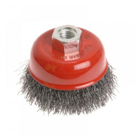 Faithfull Wire Cup Brush 100mm M14x2, 0.30mm Steel Wire