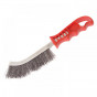 Faithfull 17130001 Wire Scratch Brush Steel Red Handle