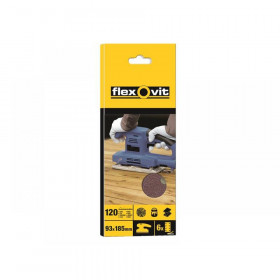 Flexovit 1/3 Sanding Sheets Perforated Fine 120 Grit (Pack 10)