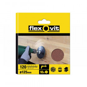 Flexovit Drill Mountable Disc 125mm Coarse 50G (Pack 10)