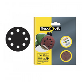 Flexovit Hook & Loop Sanding Disc 115mm Assorted (Pack 6)