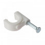 Forgefix RCC78W Cable Clip Round White 7-8Mm Box 100