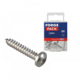 ForgeFix Self-Tapping Screws, Pozi, Pan Head, A2 Stainless Steel Range