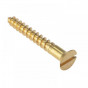 Forgefix CSK1128BR Wood Screw Slotted Csk Solid Brass 1.1/2In X 8 Box 200
