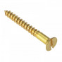 Forgefix CSK13410BR Wood Screw Slotted Csk Solid Brass 1.3/4In X 10 Box 200