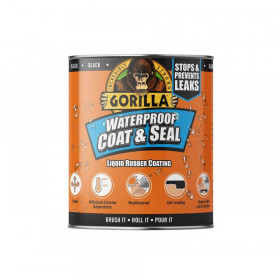 Gorilla Glue Waterproof Coat & Seal Liquid Rubber Coating Black 473ml