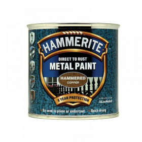 Hammerite Direct to Rust Hammered Finish Metal Paint Copper 250ml