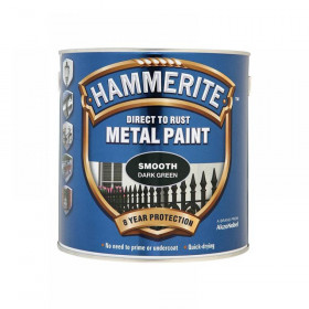 Hammerite Direct to Rust Smooth Finish Metal Paint Dark Green 2.5 Litre