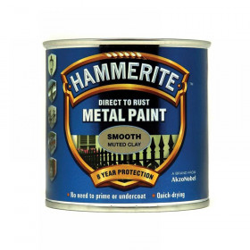 Hammerite Direct to Rust Smooth Finish Metal Paint Muted Clay 250ml