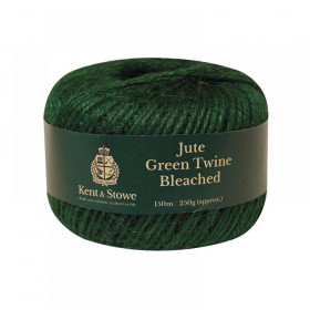 Kent and Stowe Jute Twine Bleached Green 150m (250g)
