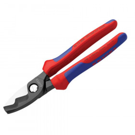 Knipex Cable Shears with Twin Cutting Edge Multi-Component Grip 200mm