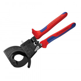 Knipex Ratchet Action Cable Shears Multi-Component Grip 250mm